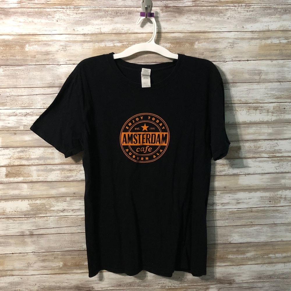 Black Amsterdam Cafe t-shirt (unisex)